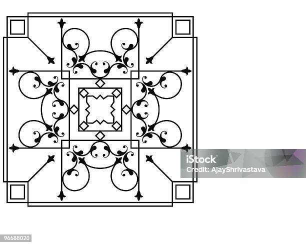 Wrought Iron Grill Design Stock Illustration - Download Image Now - Wrought Iron, Vector, Antique