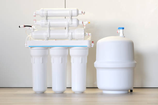 Domestic reverse osmosis filter. Water purifier Home water purification system Impurities stock pictures, royalty-free photos & images