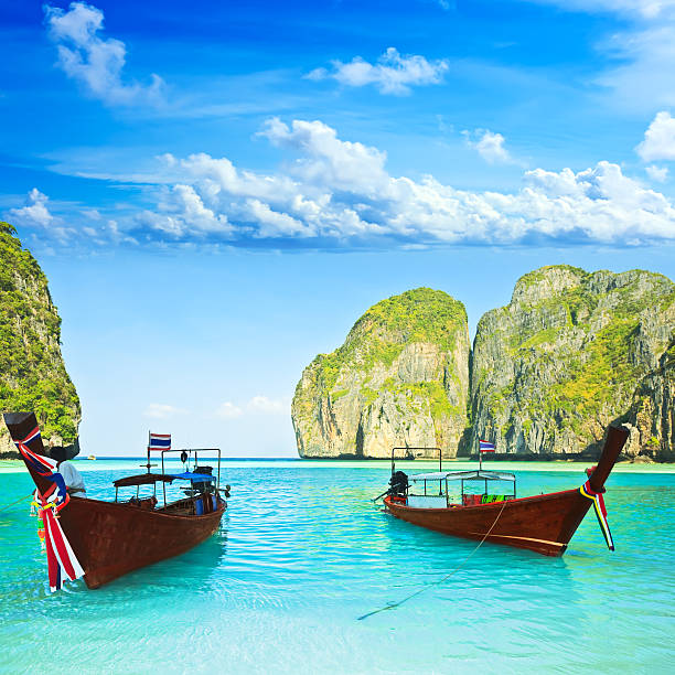 istock Longtail boats at Maya bay 96688505