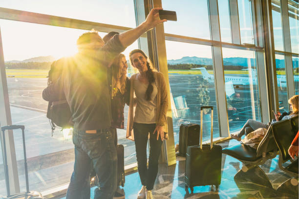 istock Selfie at the airport 966893404