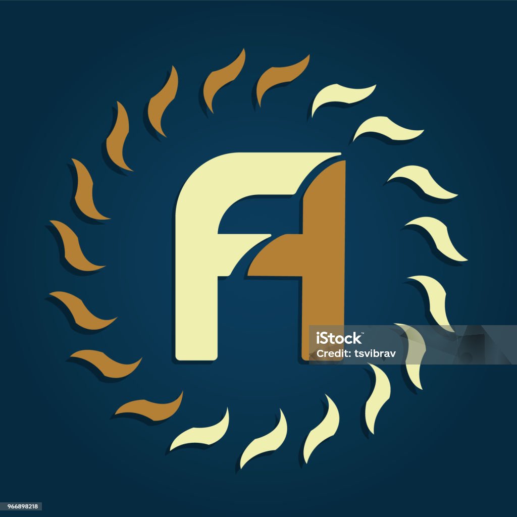 FA capital letters abstract luxury logo monogram design template Logo stock vector