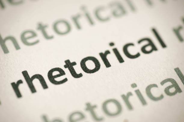 istock word rhetorical printed on paper macro 966898246
