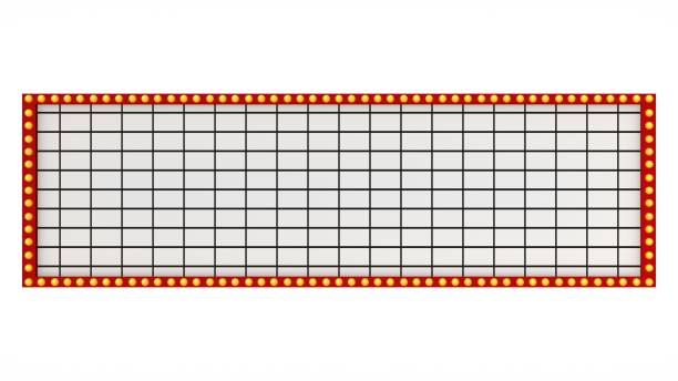 istock Red marquee light board sign retro on white background. 3d rendering 966903928