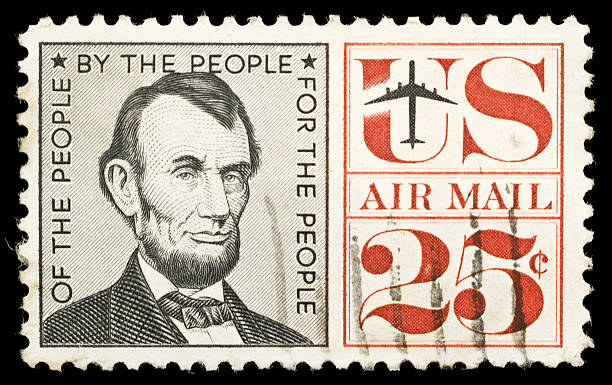 istock Vintage Abraham Linkoln USA 25c postage stamp 96690707