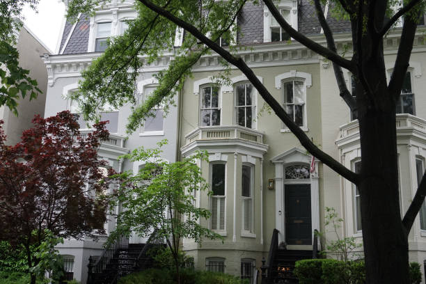 istock georgetown dc washington houses under the rain 966908158