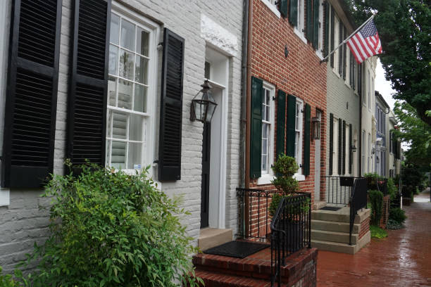 istock georgetown dc washington houses under the rain 966908204