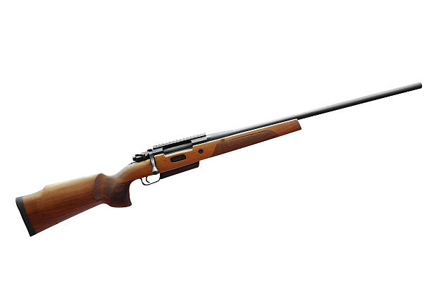 istock A hunting rifle on a white background 96690916