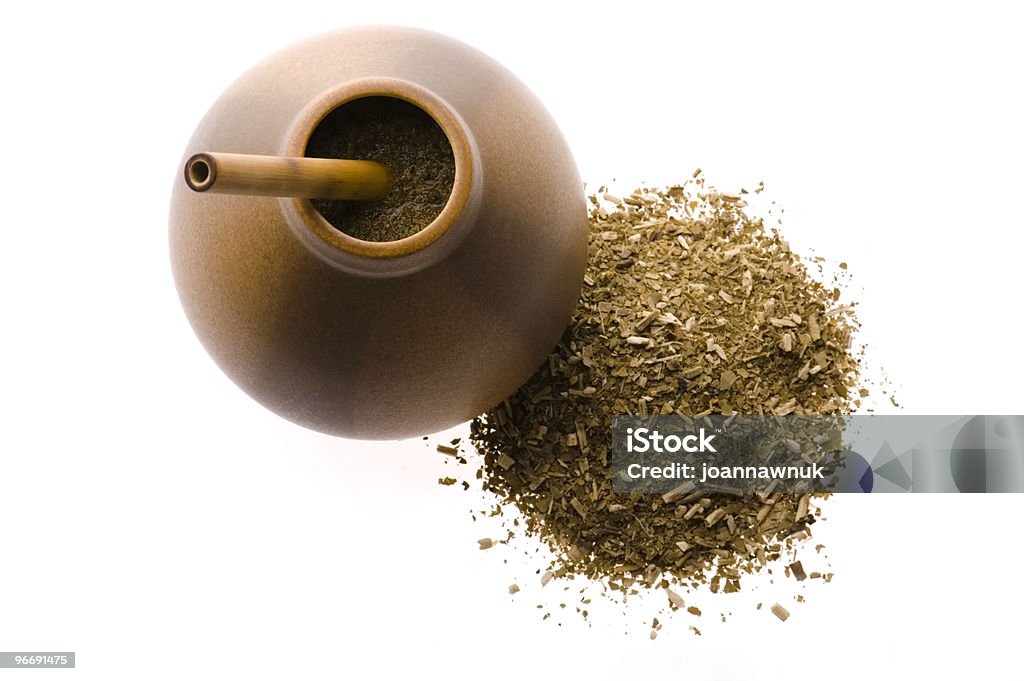 argentinian calabash with yerba mate  Tea - Hot Drink Stock Photo