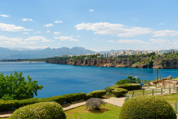 View of Konyaalti district from Karaalioglu park in Antalya. Turkey