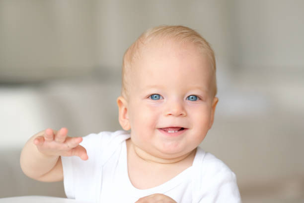 istock Baby boy with blue eyes 966921990