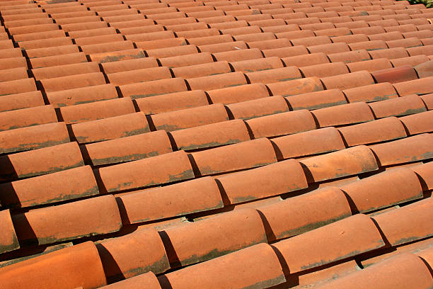 istock Red roof tiles 96692930