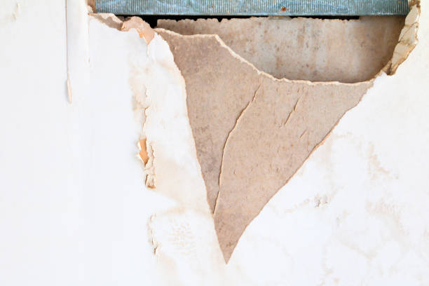 istock gypsum ceiling inside damaged by water leaking 966931824