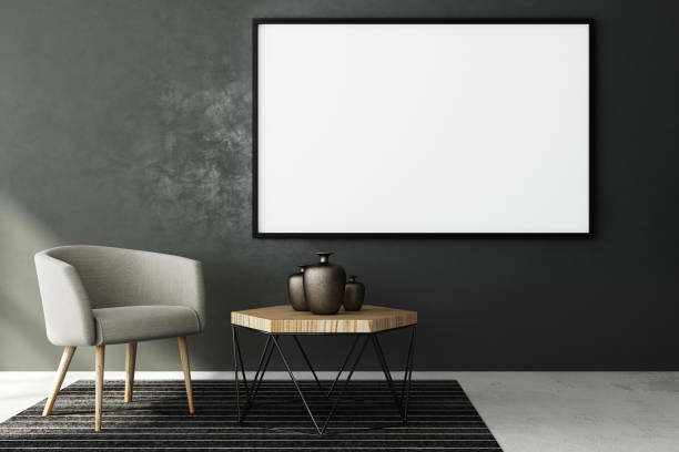 istock Contemporary living roo with blank banner 966934528