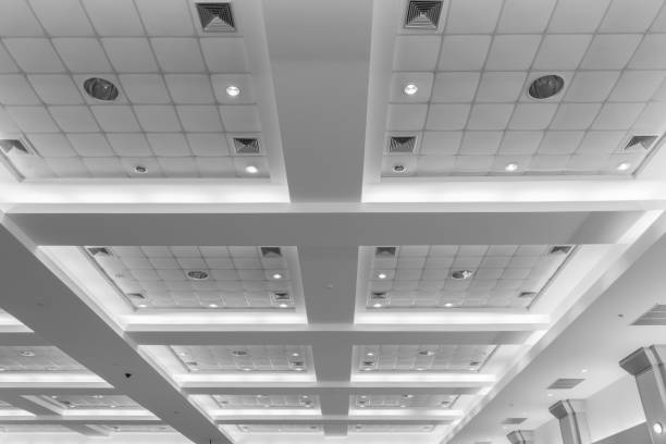 istock ceiling of business interior office building and light neon. style monochrome with copy space add text 966934982