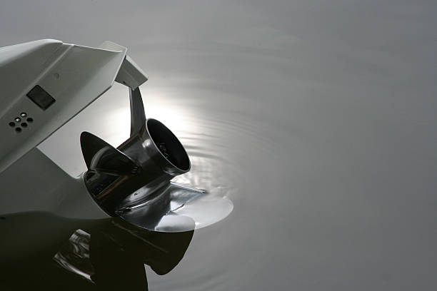 Fregene, Italy - August 30, 2020: Yamaha outboard engine
