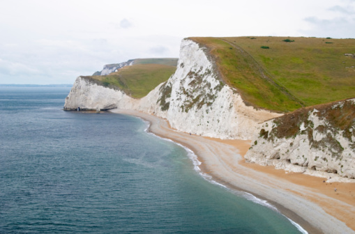 Cliff at Dorset coast, Bournemouth, England