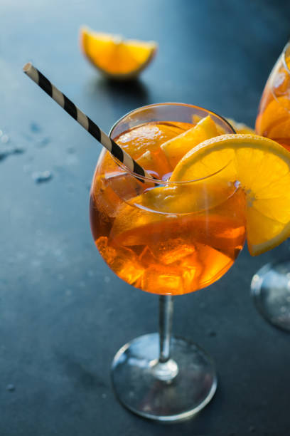 istock Classic italian Spritz cocktail on dark. 966959094