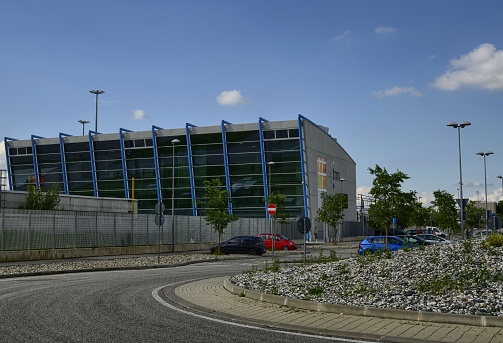 Turin, Gerbido, Piedmont Italy 29 May 2018. The management center - the headquarters of the waste-to-energy plant of the company TRM-IREN GROUP.