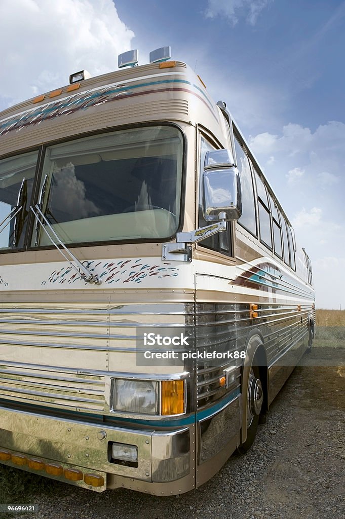 RV chrome from the nose  Motor Home Stock Photo