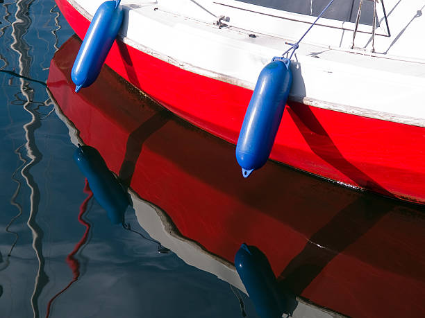 istock Reflection of yacht in the water background 96697201