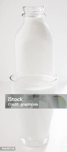 Milk And Glass Bottle Stock Photo - Download Image Now - Bottle, Breakfast, Color Image