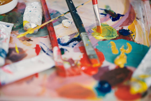 istock Close up of color palette. 966988374