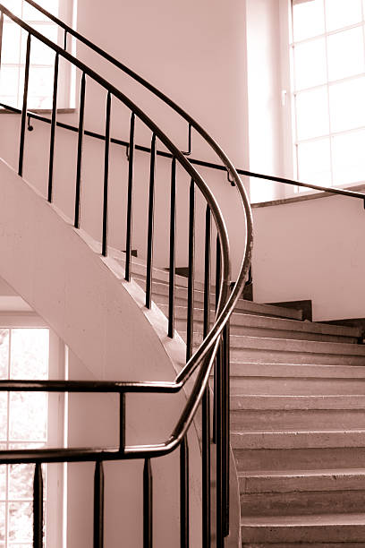 istock Spiral staircase, way up to the light 96699565