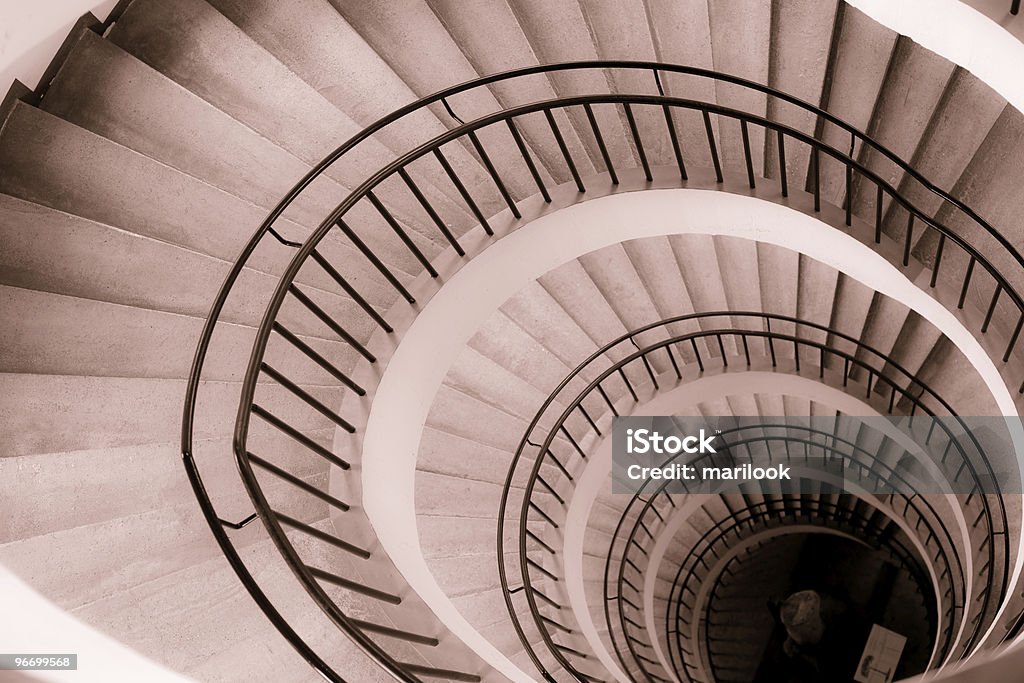 Spiral Wendeltreppe - Lizenzfrei Ansicht aus erhöhter Perspektive Stock-Foto