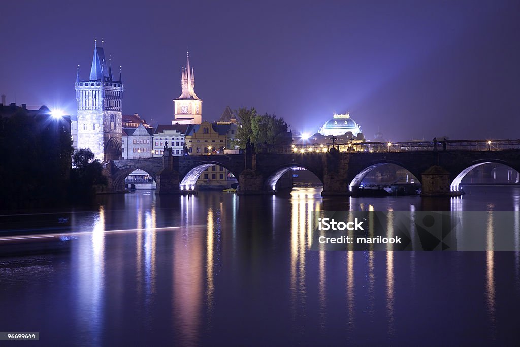 Karlsbrücke in Prag - Lizenzfrei Alt Stock-Foto