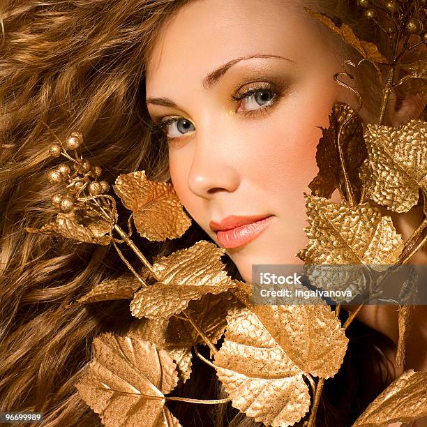 Golden Beauty Stock Photo - Download Image Now - Adult, Adults Only, Beautiful People