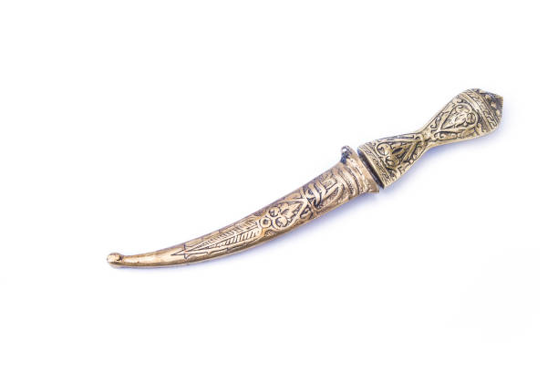 istock Decorative oriental otoman knife on the white background 967003622