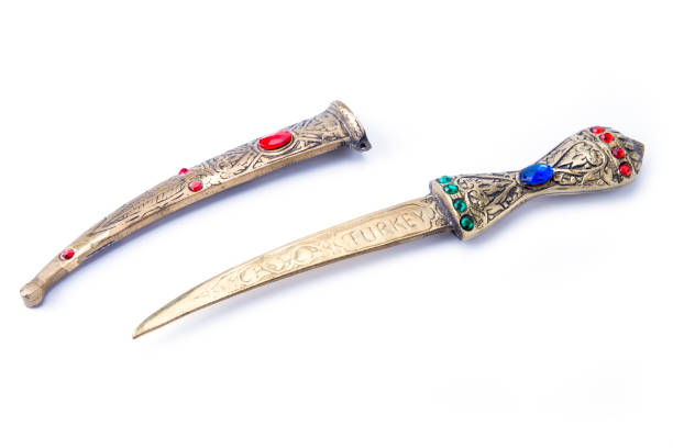 istock Decorative oriental otoman knife on the white background 967006380