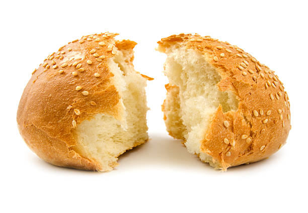 istock Two halves of wheat bread 96700950
