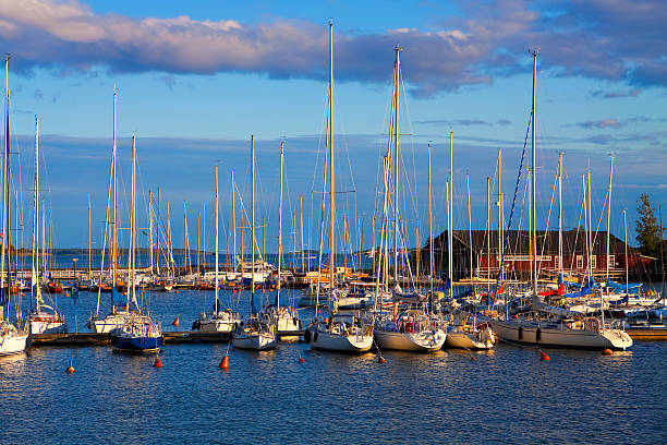 istock Docked yachts in Helsinki, Finland 96701359