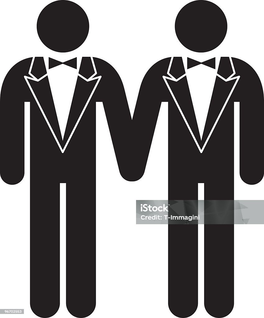 Gay boda - arte vectorial de Casados libre de derechos