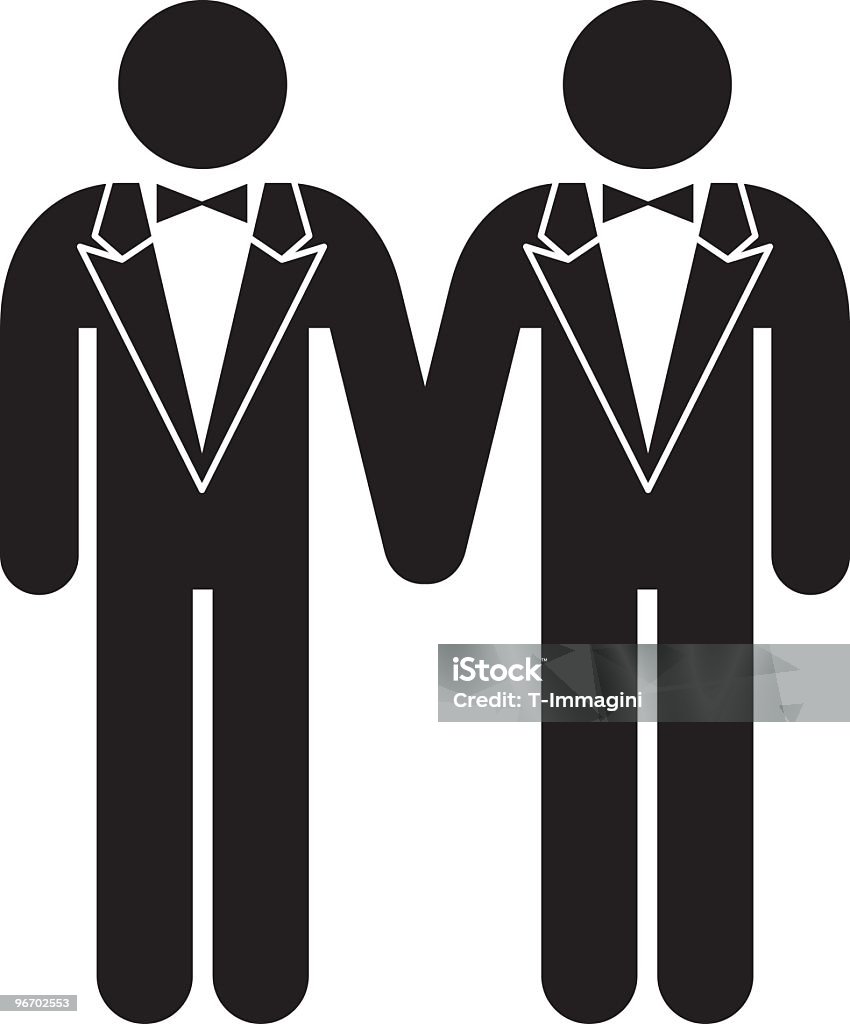 Mariage Gay - clipart vectoriel de Couple marié libre de droits