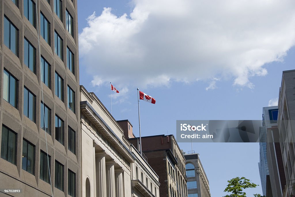 Sparks Street Flags Ottawa  Architectural Column Stock Photo
