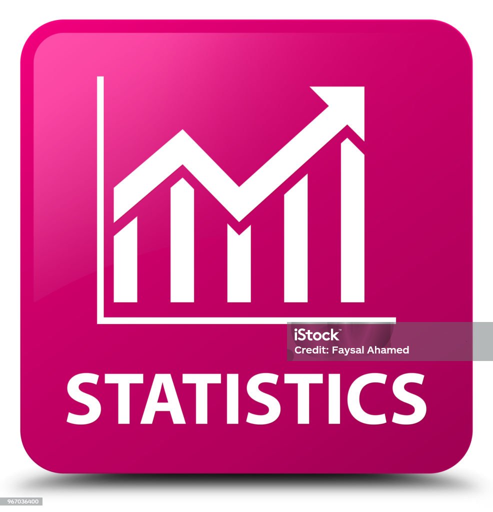 Pink Statistics Statistics Pink Square Button Stock Illustration - Download Image Now ...