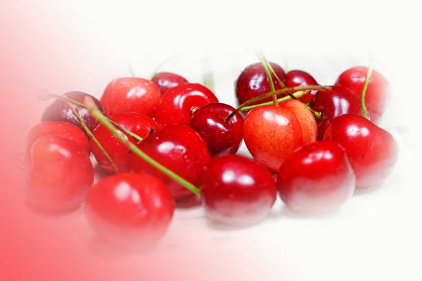 Sweet cherry berries isolated