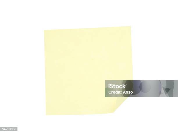 Sticky Note With Clipping Path Stock Photo - Download Image Now - Adhesive Note, Announcement Message, Billboard