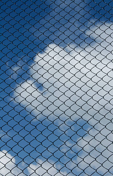 Chainlink fence stock photo