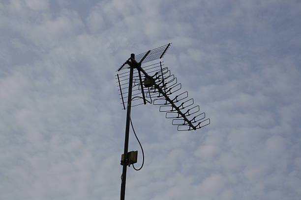 TV antenna stock photo