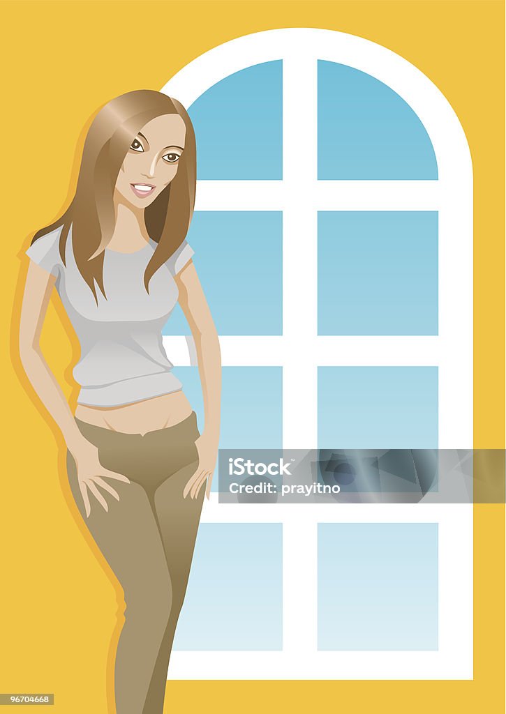 Casual femme - clipart vectoriel de Femmes libre de droits