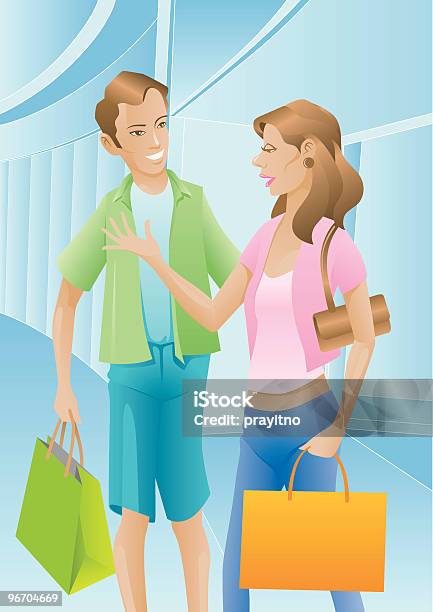 Shopping Nel Weekend - Immagini vettoriali stock e altre immagini di Abbigliamento casual - Abbigliamento casual, Adulto, Adulto in età matura