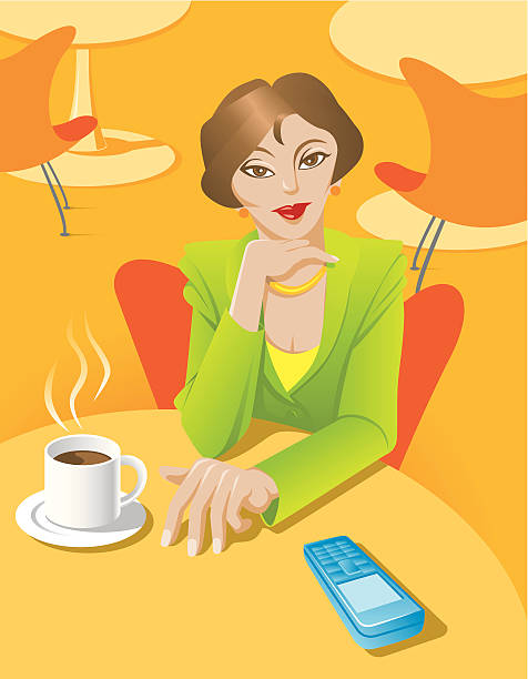 Waiting for Call vector art illustration