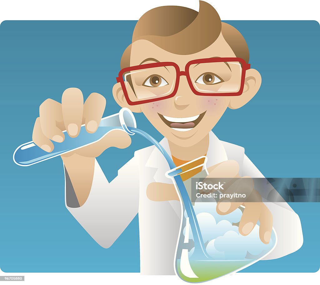 little Cientista - Vetor de Proveta royalty-free