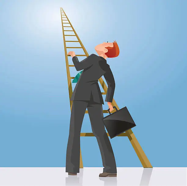 Vector illustration of Ladder to the top