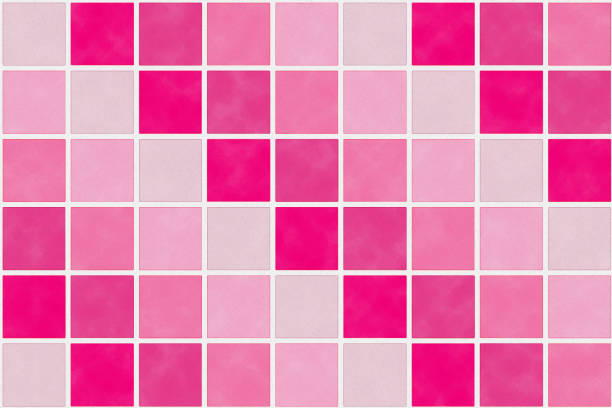 istock Square pattern in red and pink color tone with paper textured for background and wrapping paper design 967066622