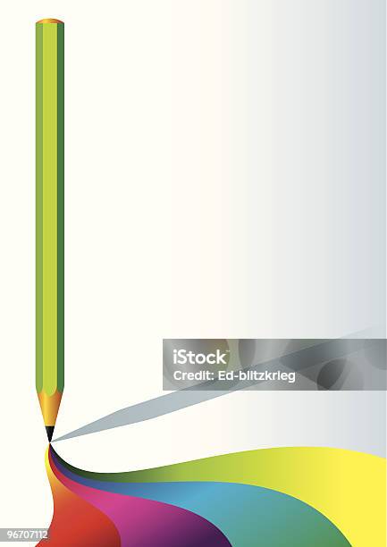 Fundo Com Um Lápis - Arte vetorial de stock e mais imagens de Afiado - Afiado, Arte, Caneta
