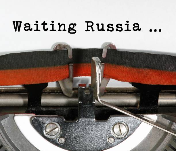 istock Waiting Russia text written with the typewriter 967074960